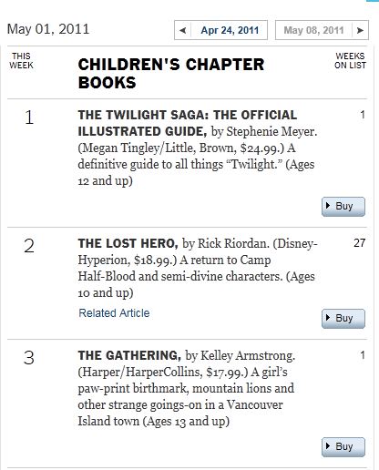 new york times best seller list. The New York Times has more