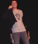 Charlie revealing the shirt